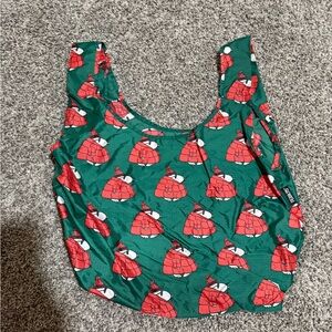 Peanuts Green and Red Character Tote